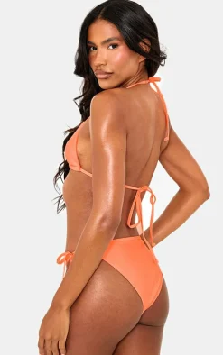 Coral Mix & Match Triangle Bikini Top