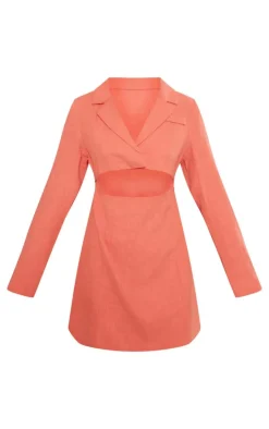 Premium Linen Look Cut Out Blazer Dress-PrettyLittleThing Clearance