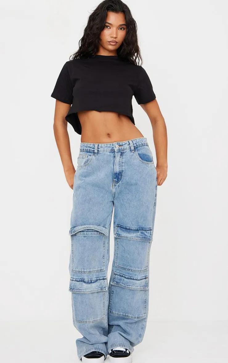 PrettyLittleThing T-Shirts*Cotton Oversized Crop T-Shirt
