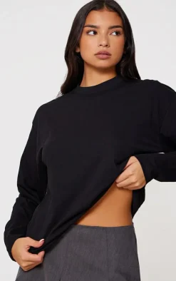 PrettyLittleThing T-Shirts*Cotton Oversized Long Sleeve T-Shirt