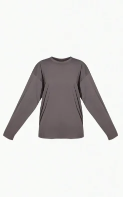 PrettyLittleThing T-Shirts*Cotton Oversized Long Sleeve T-Shirt