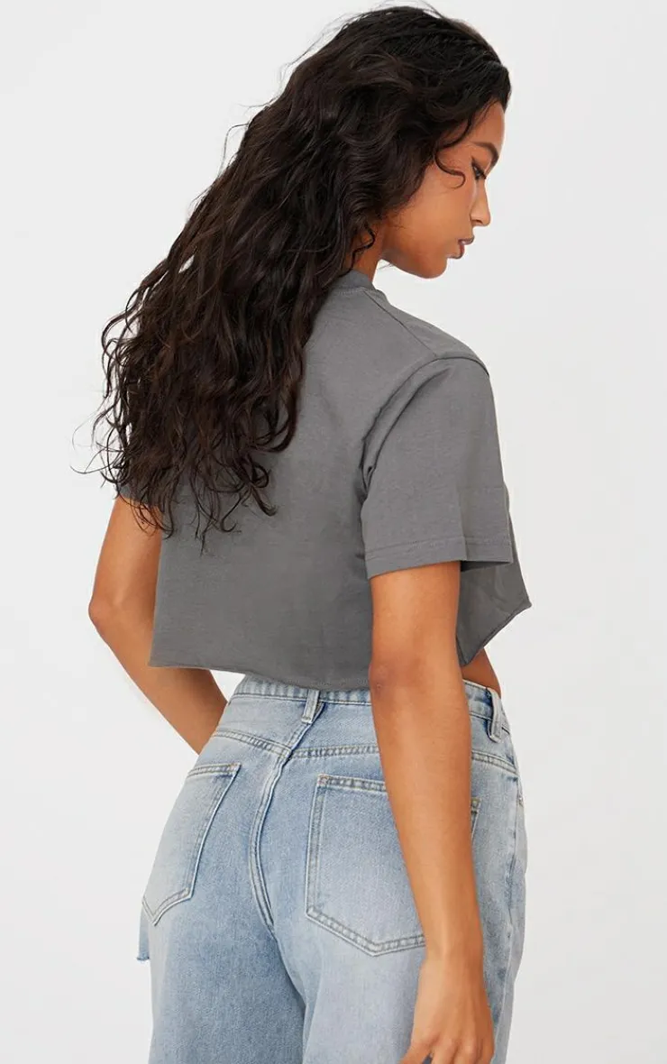 PrettyLittleThing T-Shirts*Cotton Oversized Crop T-Shirt