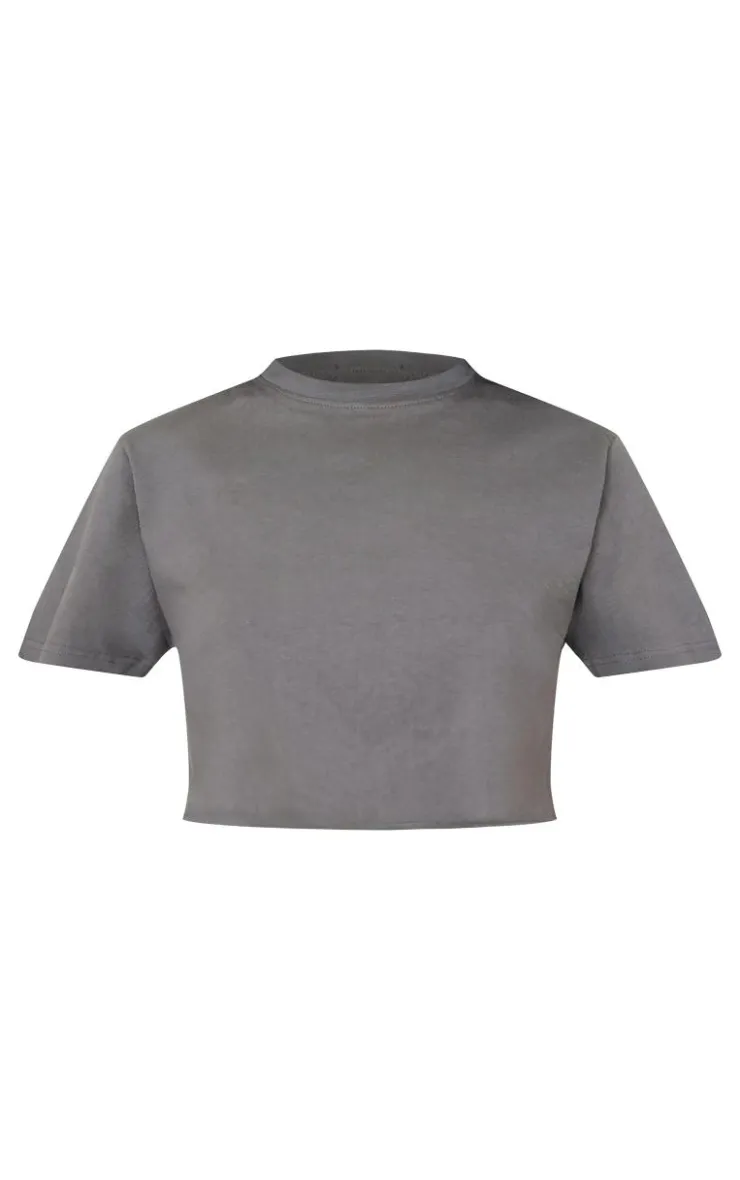 PrettyLittleThing T-Shirts*Cotton Oversized Crop T-Shirt