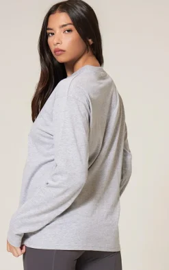 PrettyLittleThing T-Shirts*Cotton Oversized Long Sleeve T-Shirt