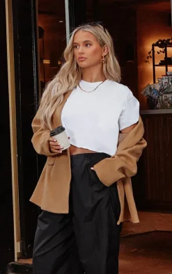 PrettyLittleThing T-Shirts*Cotton Oversized Crop T-Shirt