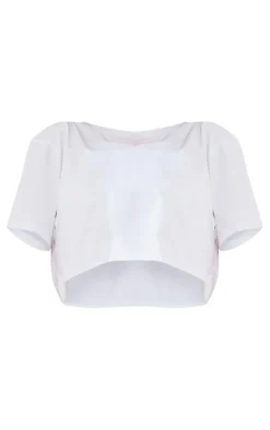 PrettyLittleThing T-Shirts*Cotton Oversized Crop T-Shirt
