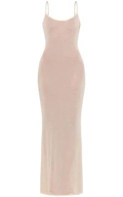 Metallic Sheer Cami Maxi Dress-PrettyLittleThing Hot