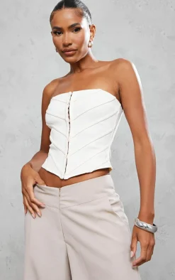 PrettyLittleThing Corsets*Bandage Structured Panelled Hook & Eye Corset