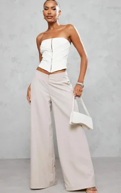PrettyLittleThing Corsets*Bandage Structured Panelled Hook & Eye Corset