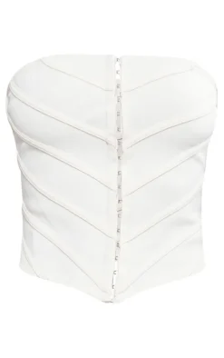 PrettyLittleThing Corsets*Bandage Structured Panelled Hook & Eye Corset
