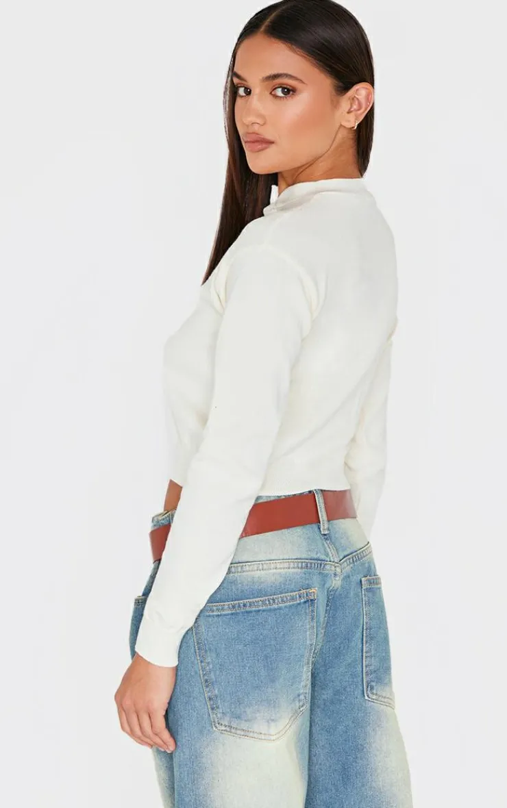 PrettyLittleThing Cardigans*Basic Knit Cropped Cardigan