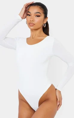Basic Slinky Long Sleeve Bodysuit-PrettyLittleThing Hot