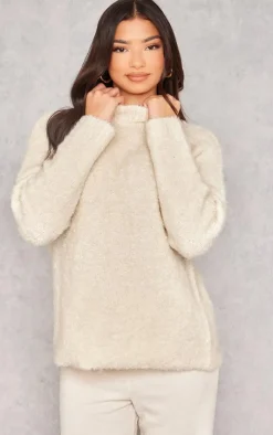 PrettyLittleThing Oversized Sweaters*Bobble Knit Oversized Sweater