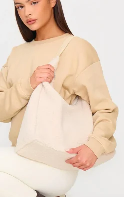 PrettyLittleThing Shoppers*Borg Slouchy Oversized Tote Bag