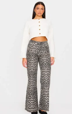 PrettyLittleThing Cardigans*Boucle Knit Button Through Cropped Cardigan