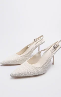 PrettyLittleThing High Heels*Boucle Point Toe High Stiletto Court Heels