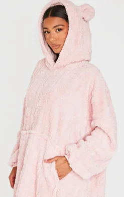 PrettyLittleThing Christmas Gifts*Bubble Textured Fleece Bath Robe
