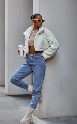 PrettyLittleThing Aviator Jackets*Buckle Collar Borg Aviator Jacket