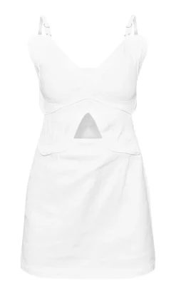 Butterfly Cut Out Waist Mini Dress-PrettyLittleThing Clearance