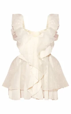 Chiffon Frill Micro Mini Dress-PrettyLittleThing Sale