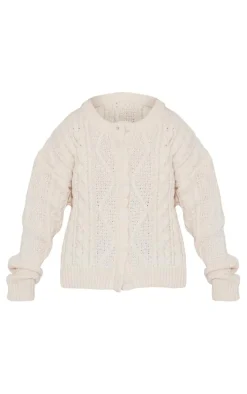 PrettyLittleThing Cardigans*Chunky Cable Knit Button Front Cardigan