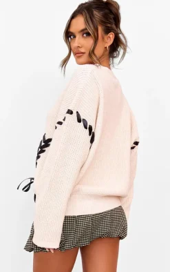 PrettyLittleThing Cardigans*Chunky Knit Ribbon Detail Cardigan