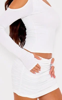 PrettyLittleThing Snatched*Contour Jersey Asymmetric Long Sleeve Top