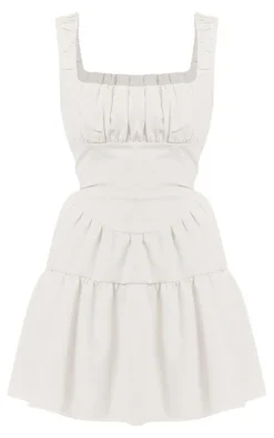 Corset Ruched Tiered Skater Dress-PrettyLittleThing Clearance