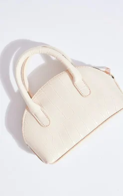 PrettyLittleThing Crossbody Bags*Croc Textured Curved Cross Body Bag