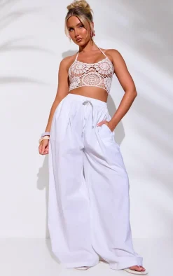 Cream Crochet Beach Bralette