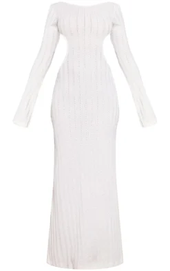 Crochet Low Back Maxi Dress-PrettyLittleThing Hot