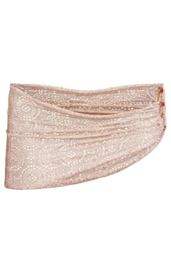 Cream Crochet Metallic Beach Sarong