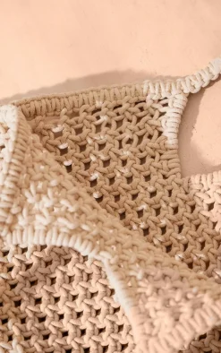 PrettyLittleThing Shoulder Bags*Crochet Shoulder Tassel Beach Bag