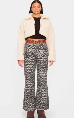 PrettyLittleThing Teddy Coats*Cropped Borg Zip Up Jacket