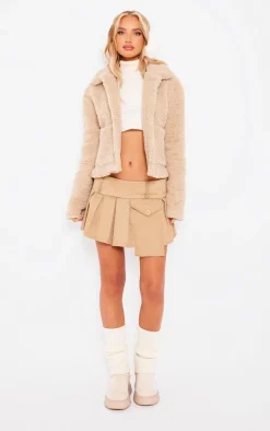 PrettyLittleThing Teddy Coats*Cropped Teddy Coat