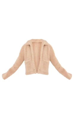 PrettyLittleThing Teddy Coats*Cropped Teddy Coat