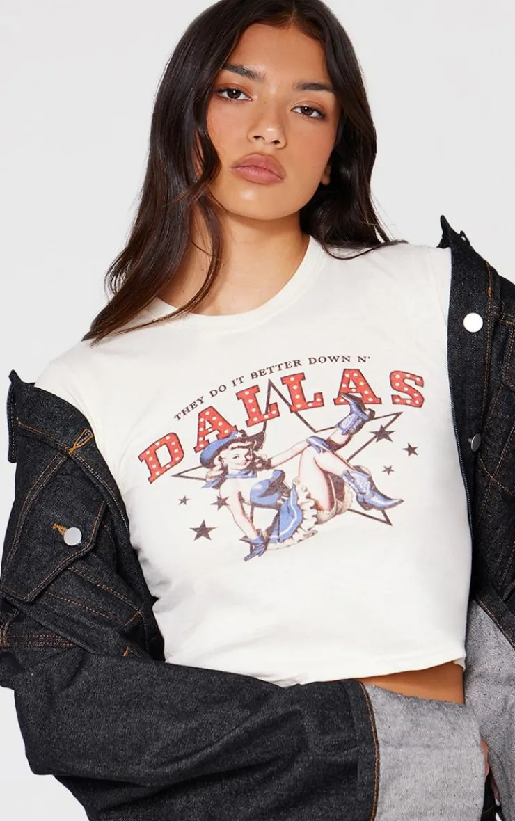 PrettyLittleThing T-Shirts*Dallas Vintage Style Cheerleader Baby Doll