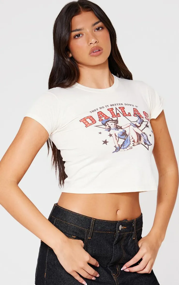 PrettyLittleThing T-Shirts*Dallas Vintage Style Cheerleader Baby Doll