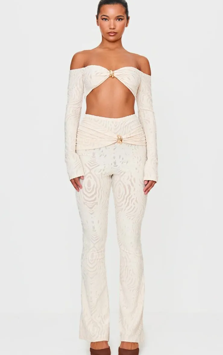 Devore Long Sleeve Trim Cut Out Detail Jumpsuit-PrettyLittleThing Outlet