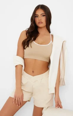 Cream Dipped Hip Sweat Shorts