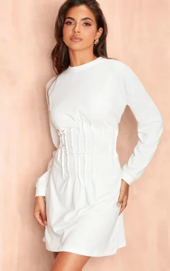 PrettyLittleThing Sweater Dresses*Distressed Seam Detail Slouchy Sweater Dress