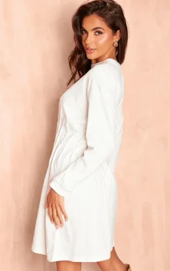 PrettyLittleThing Sweater Dresses*Distressed Seam Detail Slouchy Sweater Dress