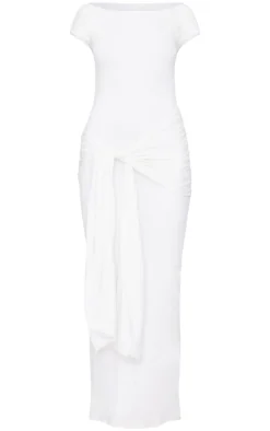 Double Contour Boat Neck Wrap Maxi Dress-PrettyLittleThing Sale