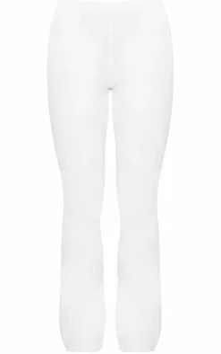 Cream Double Contour Jersey Flared Pants