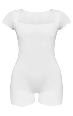 PrettyLittleThing Unitards*Double Layer Contour Jersey Square Neck Unitard