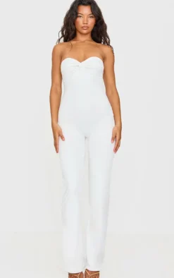PrettyLittleThing Snatched*Double Layer Contour Jersey Twist Bandeau Jumpsuit
