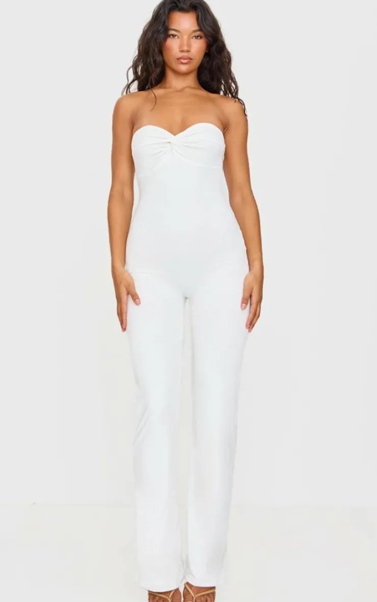 PrettyLittleThing Snatched*Double Layer Contour Jersey Twist Bandeau Jumpsuit