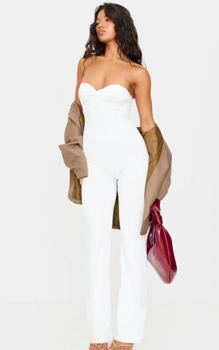 PrettyLittleThing Snatched*Double Layer Contour Jersey Twist Bandeau Jumpsuit