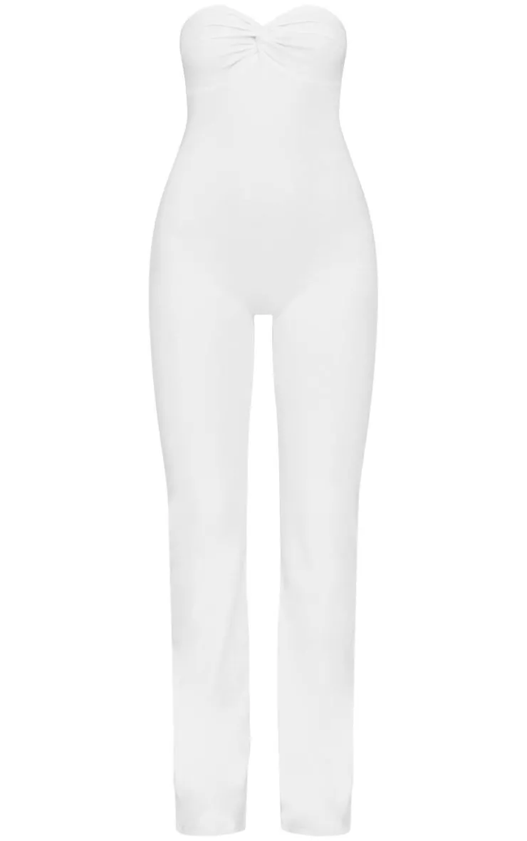 PrettyLittleThing Snatched*Double Layer Contour Jersey Twist Bandeau Jumpsuit