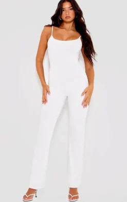 PrettyLittleThing Snatched*Double Layer Contour Jersey Strappy Scoop Back Jumpsuit